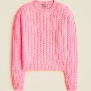 J. Crew Perfect cashmere cable-knit crewneck sweater